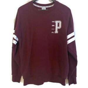PINK Victoria Secret Maroon Sweatshirt Size-Small